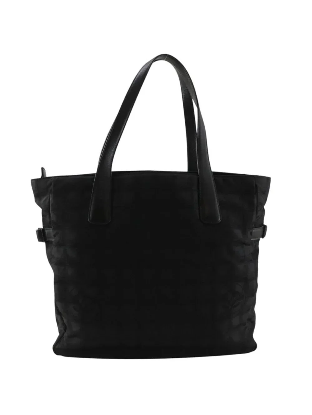 Chanel New Travel Line Tote Bag GM Nylon Canvas Black